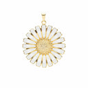 Marguerit vedhæng 36mm - Forgyldt sølv - 908036-M