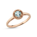 14kt. DARLING Ring med lyseblå topas