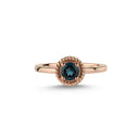 14kt. DARLING ring med londonblå topas
