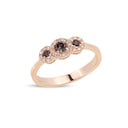 14kt. CORDELIA Ring med 0,23ct. brun-si + 0,18ct W-si