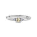 14kt. Champagne ring med 0,15ct.champagne + 0,06ct. W-si