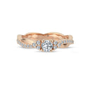 14 karat rosaguld Champagne ring med 0,25ct. + 0,16ct. W-si