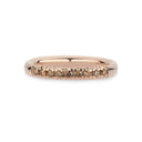 14kt. champagne ring med 9x0,02ct. champagne