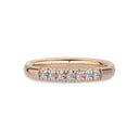 14kt. Champagne ring med 7 x 0,02ct. W-si