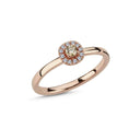 14kt. Champagne ring med 0,08ct. champagne + 0,08ct. W-si