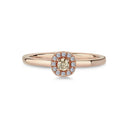 14kt. Champagne ring med 0,08ct. champagne + 0,08ct. W-si