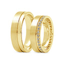 14 kt. Vielsesring med 0,18ct. eller 0,35ct. W-vs eller uden sten
