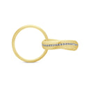 14kt. Vielsesring med 21x0,01ct. W-vs eller uden sten