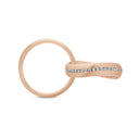 14kt. Vielsesring med 21x0,01ct. W-vs eller uden sten