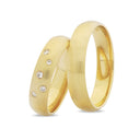 14 kt. Vielsesring med 0,08ct. W-vs eller uden sten