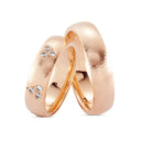 14kt. Vielsesring med 18 x 0,02ct. W-vs eller uden sten