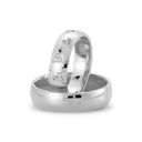 14kt. Vielsesring med 12 x 0,01ct. W-vs eller uden sten