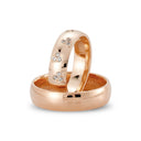 14kt. Vielsesring med 12 x 0,01ct. W-vs eller uden sten