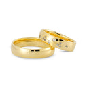 14kt. Vielsesring med 12x0,01+2x0,02ct. W-vs eller uden sten