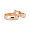 14kt. Vielsesring med 12x0,01+2x0,02ct. W-vs eller uden sten