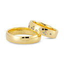 8kt. Vielsesring med 12x0,01+2x0,02ct. W-vs eller uden sten