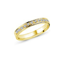 14kt. STRING alliancering med 1-35 diamanter á 0,01 ct.