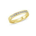 14kt. STRING alliancering med 1-29 diamanter á 0,02 ct.