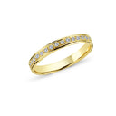 14kt. STRING alliancering med 1-32 diamanter á 0,015 ct.