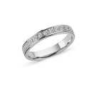 14kt. STRING alliancering med 1-27 diamanter á 0,025 ct.