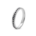 14kt DIWA ring med safir - hele vejen rundt