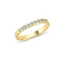 14kt. LINE alliancering med 1-32 diamanter á 0,02 ct.