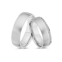 14kt. Vielsesring med 0,35ct. W-vs eller uden sten