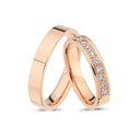 14kt. Vielsesring med 11 x 0,03ct. W-vs eller uden sten
