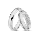 14 kt. Vielsesring med 0,28ct. W-vs i pavé eller uden sten