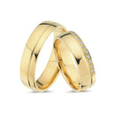 14 kt Vielsesring 0,11ct. W-vs eller uden sten