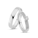 14kt. Vielsesring med 28x0,005+1x0,14ct. W-si eller uden sten