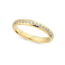 14kt. Vielsesring i 3mm. med 37x0,01ct. W-vs