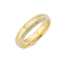 14kt. Vielsesring i 4,5mm. med 9x0,01ct. W-vs
