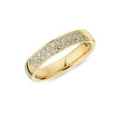14kt. Vielsesring i 4mm. med 0,33ct. W-vs