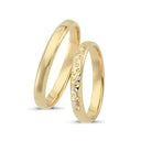 14kt. Vielsesring med 5 x 0,005ct. W-si eller uden sten