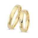 14kt. Vielsesring 3,8mm med 0,02ct. W-si eller uden sten
