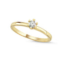 14kt. Vieslsesring - solitaire med 0,15ct. W-vs