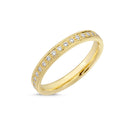 14 karat. vielsesring med milgrif m. 0,35ct. W-si eller uden sten