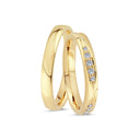 14kt. Vielsesring med 0,26ct. W-si eller uden sten