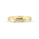 14kt. Vielsesring med 0,26ct. W-si eller uden sten