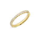 14 kt Vielsesring med 14 x 0,02ct. W-si eller uden sten