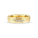 14karat. Vielsesring med 0,07ct. W-si eller uden sten