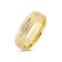 14karat. Vielsesring med 0,07ct. W-si eller uden sten