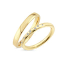 Blank 14kt. Vielsesring med 0,07ct. W-si eller uden sten