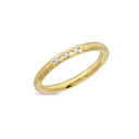 14kt. Vielsesring med 3 x 0,02ct. W-si eller uden sten