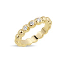 14kt. Vielsesring med 3 x 0,05ct. W-si eller uden sten