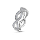 14kt. snoeet hvidgulds ring med 1,0ct. W-vs