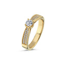 14kt. Vielsesring med 0,60ct. W-vs
