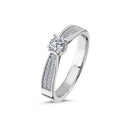 14kt. hvidguld solitairering med 0,60ct. W-vs