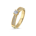 14kt. Vielsesring med 0,60ct. W-vs